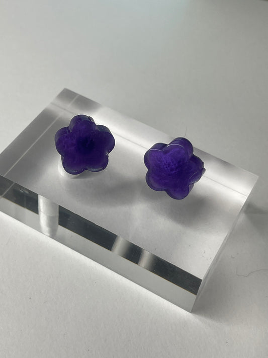 Fleur Daisy Studs| Lovely Purple